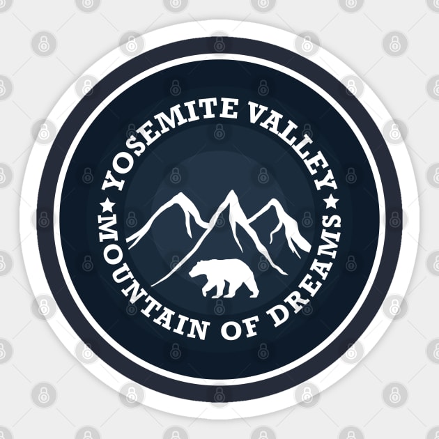 Yosemite Valley Sticker by modernistdesign